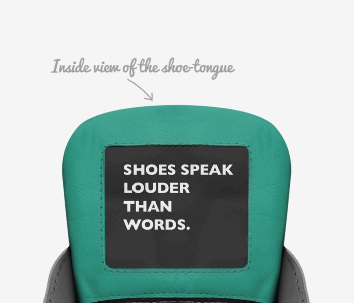 Le'joy custom made in Italy shoes by Lesego Mashoene | Tongue view
