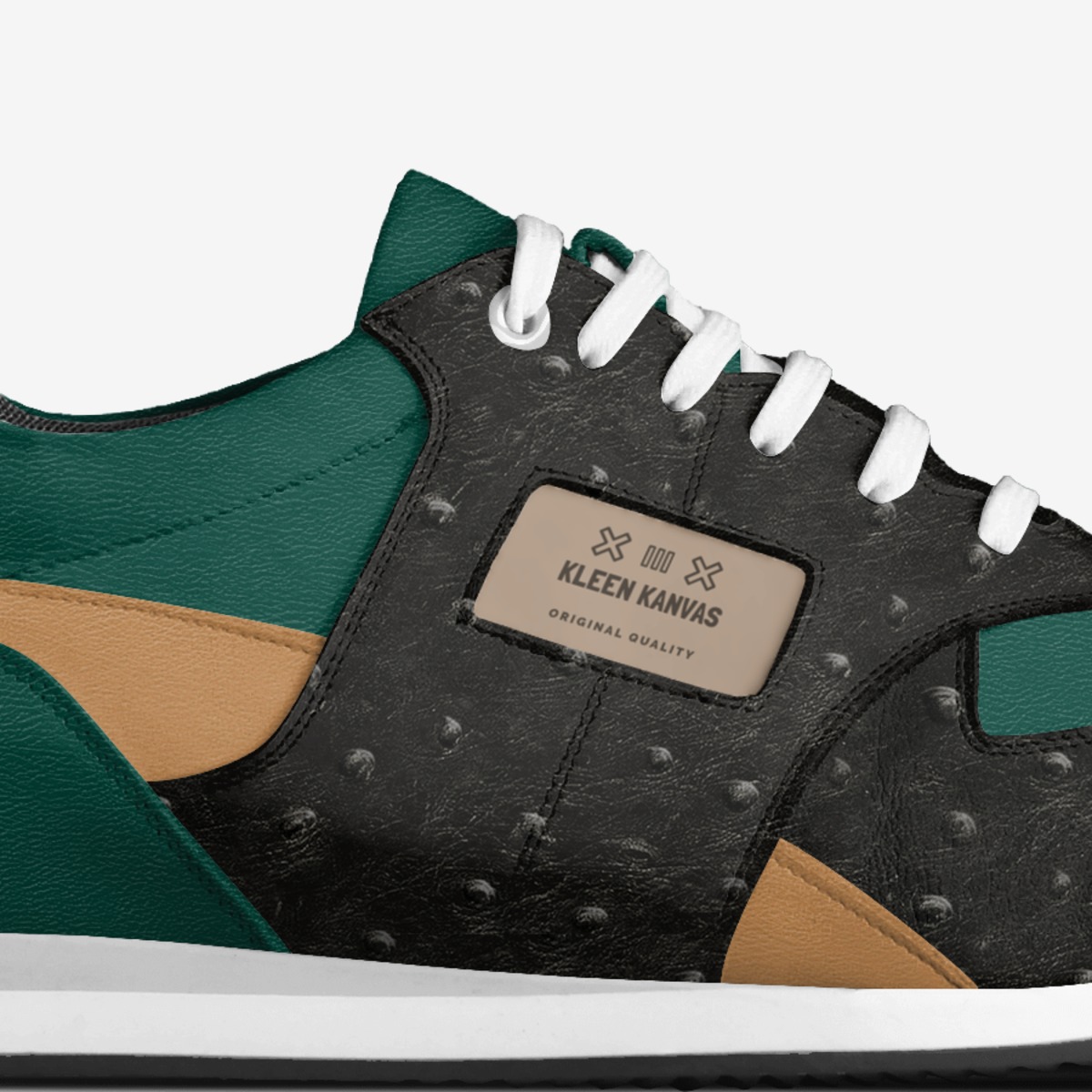 Kleen kanvas custom made in Italy shoes by Kendell Bowens | Detail view