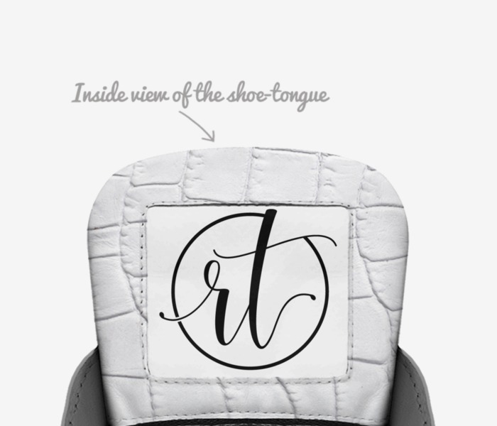 T BANKS custom made in Italy shoes by Rasheeda T Banks | Tongue view
