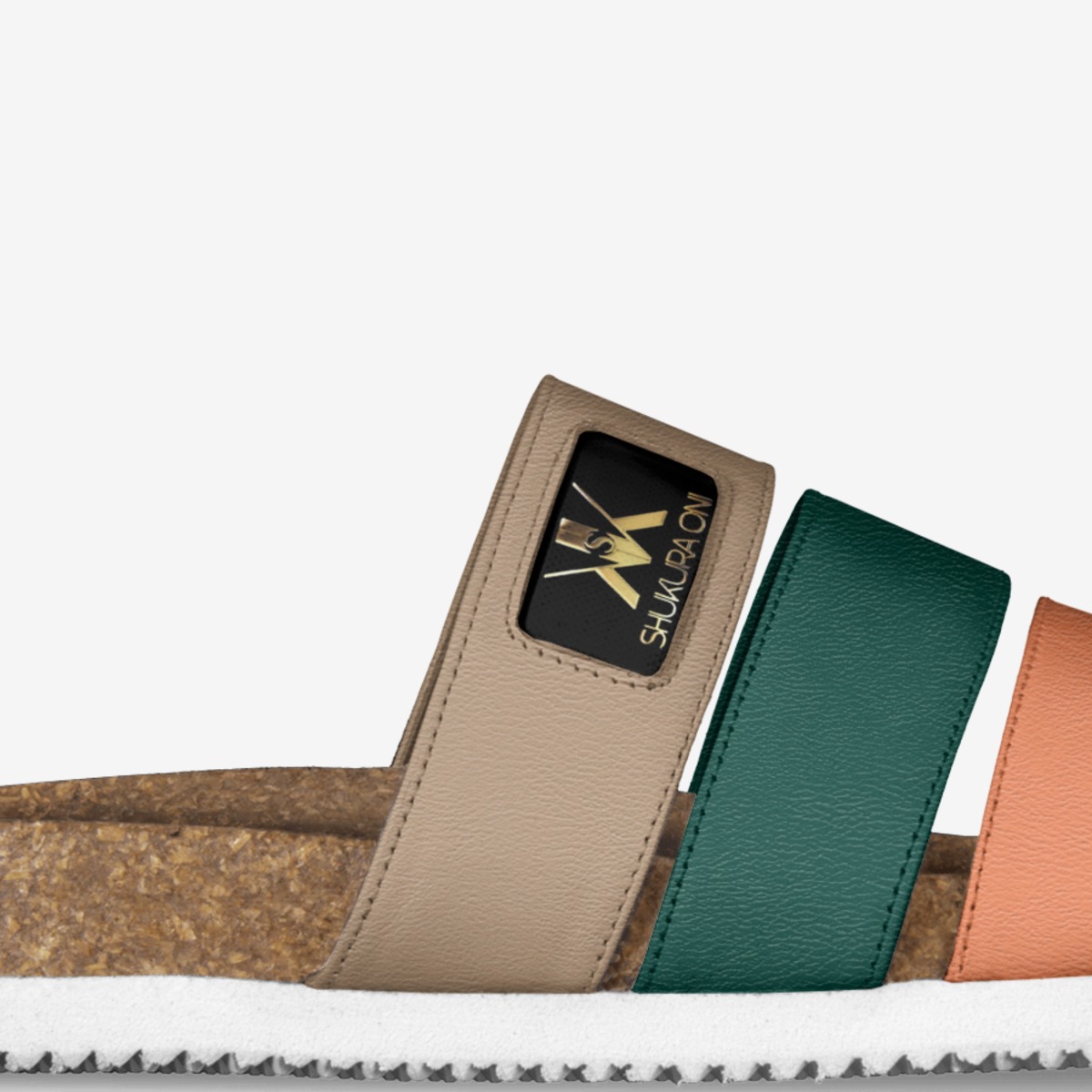 Cantaloupe custom made in Italy shoes by Shukura Oni | Detail view