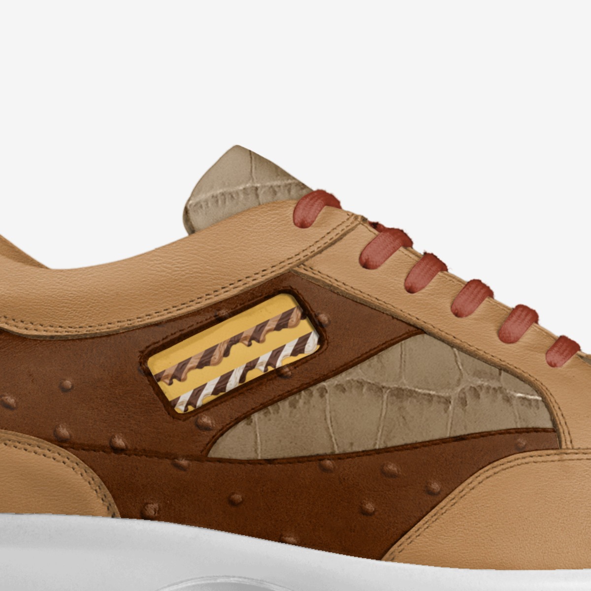 Peanutbutter/T&A's custom made in Italy shoes by Alston Cornett | Detail view