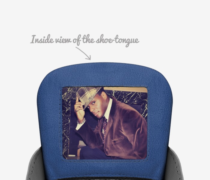 Rah-Rah's custom made in Italy shoes by Sherard Sharpe | Tongue view