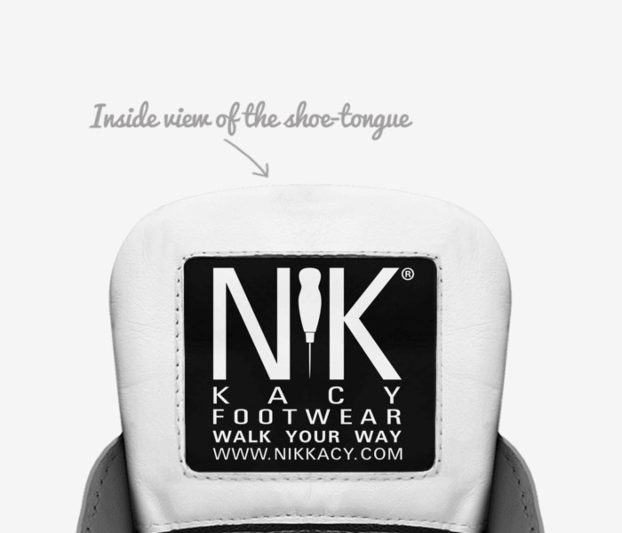 DapperBoi❤️ S25 custom made in Italy shoes by NiK Kacy Footwear | Tongue view