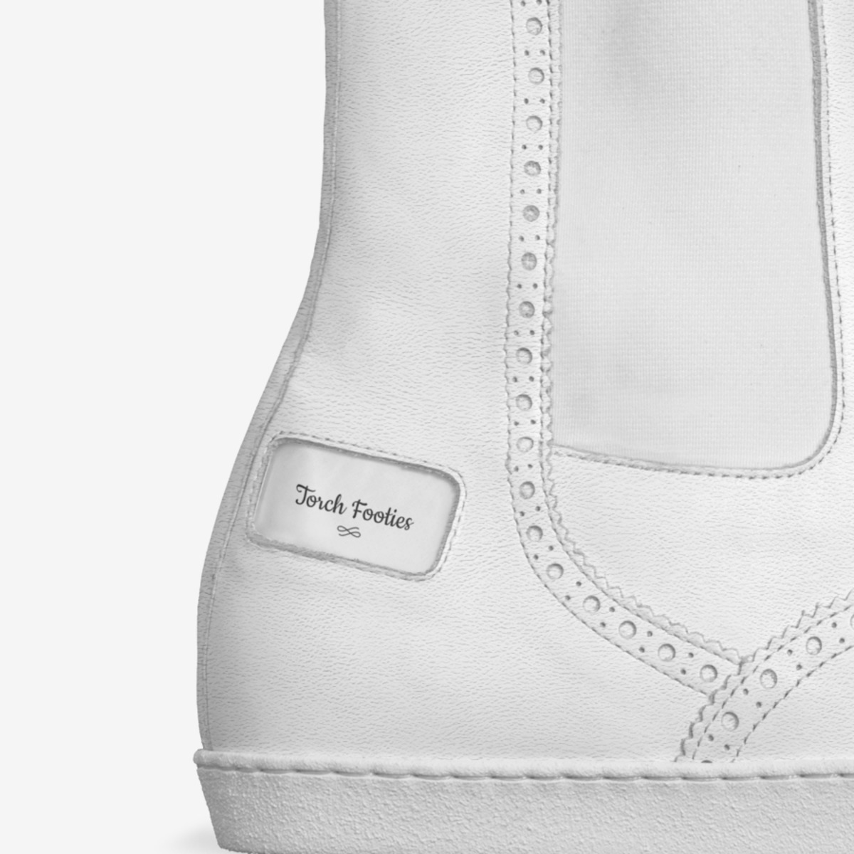 Torch Footies custom made in Italy shoes by Taiye Adejumo | Detail view