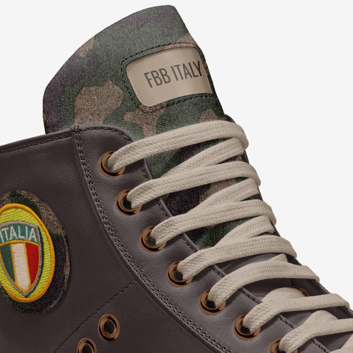 Echo Italia Mocha custom made in Italy shoes by Fbb Italy | Detail view