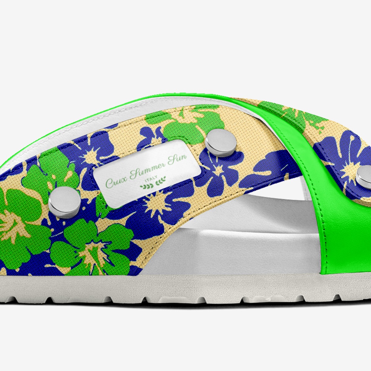 Crux Summer Sun custom made in Italy shoes by Terrence Degree | Detail view