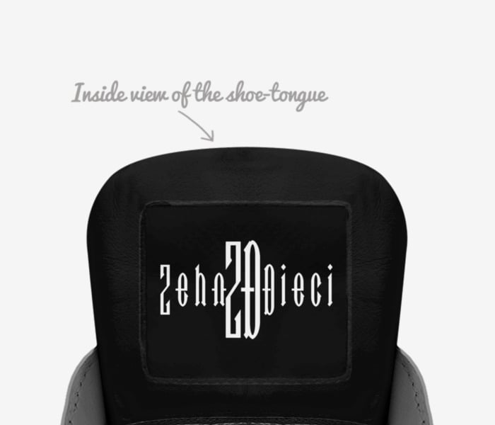 Chuma custom made in Italy shoes by Zehn Dieci | Tongue view