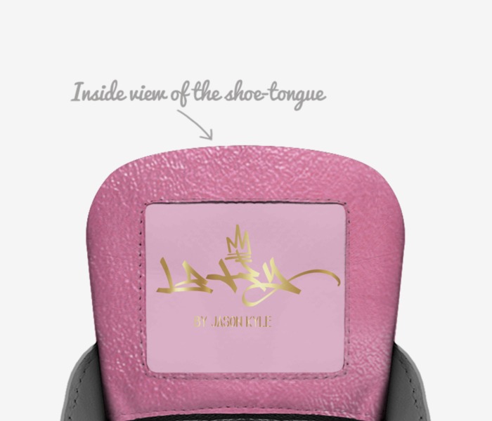 Laky PinkMix custom made in Italy shoes by Jason Kyle | Tongue view