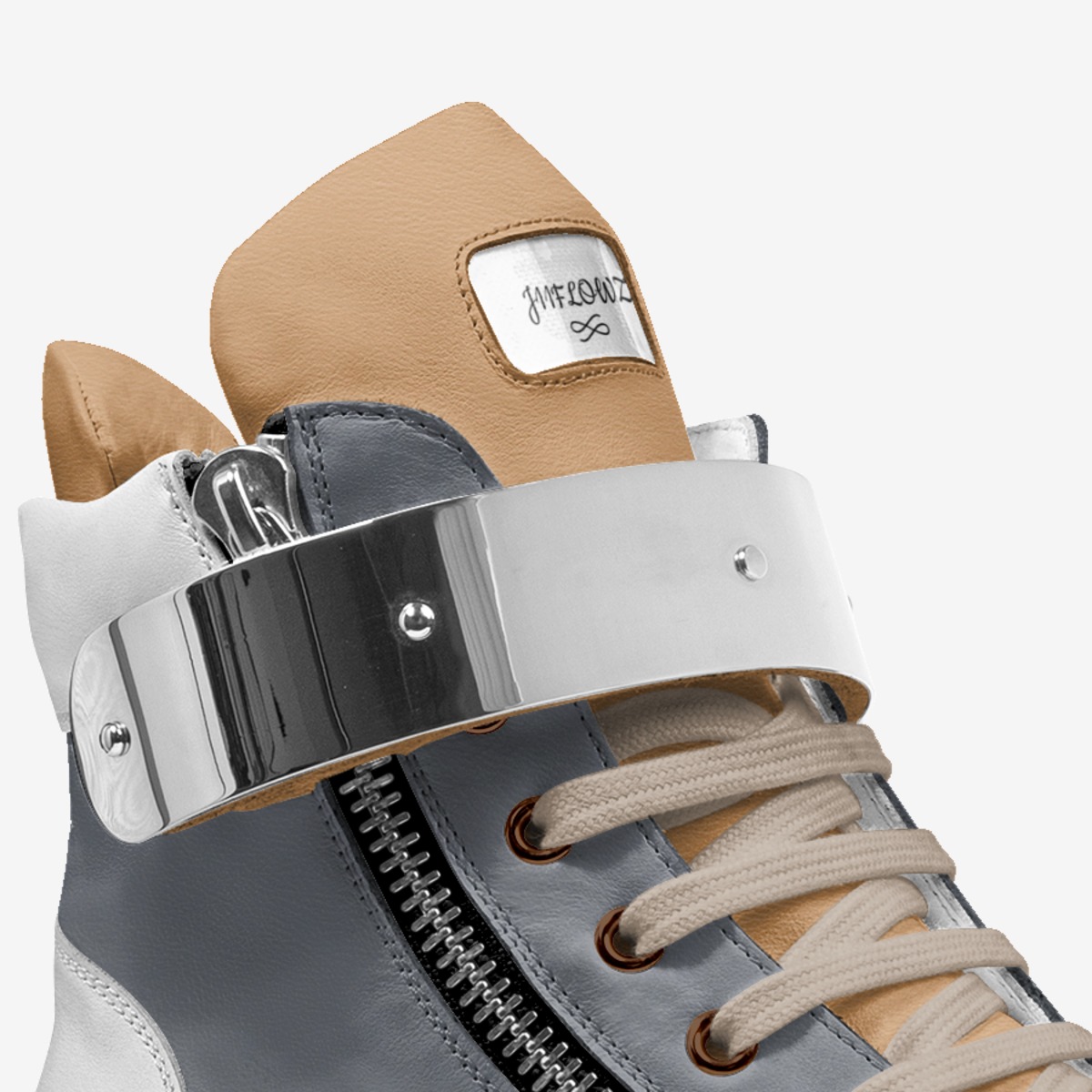 J11FLOWZ custom made in Italy shoes by Gil Ansah | Detail view