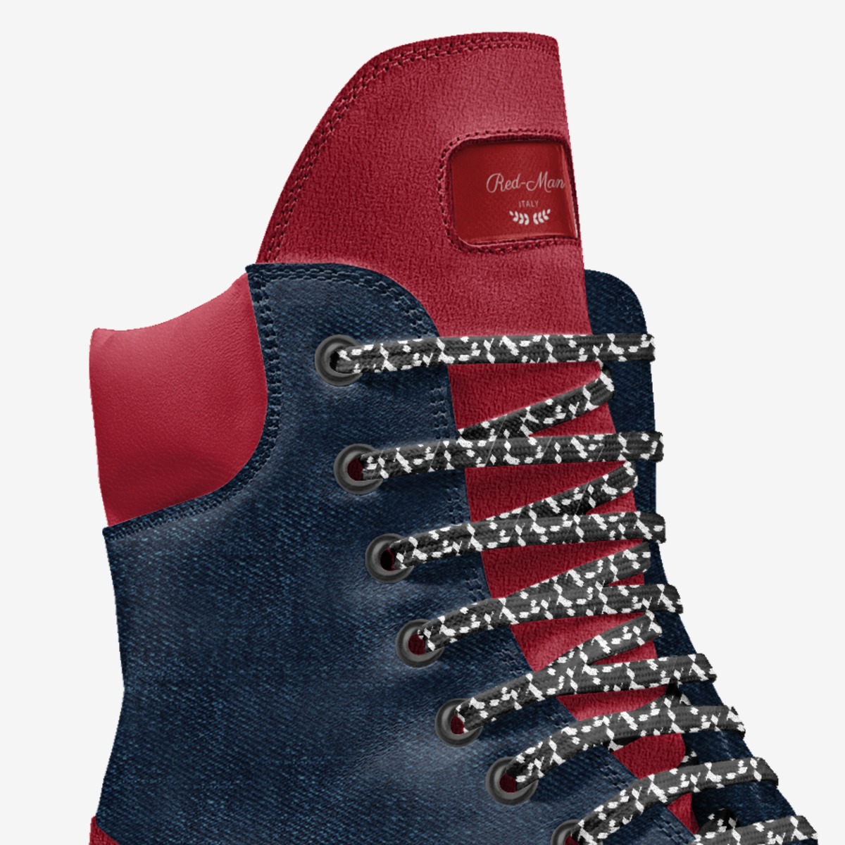 Red-Man custom made in Italy shoes by Desiree Sims | Detail view