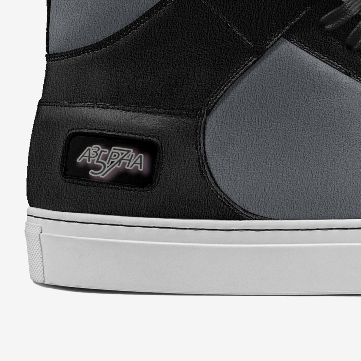 Alpha R3tro High.3 custom made in Italy shoes by Aldric Horton Jr | Detail view