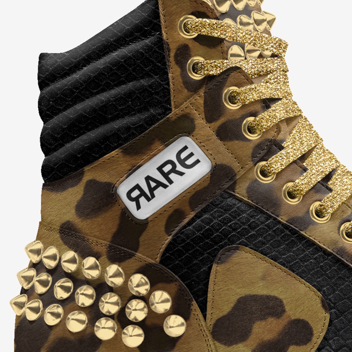 cheetah Cleat custom made in Italy shoes by Ryan Fields | Detail view