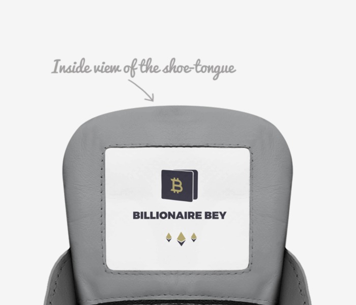 Soles of Bey  custom made in Italy shoes by Quiame Bey | Tongue view