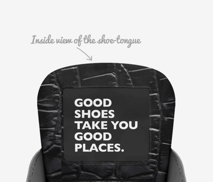 BRITT custom made in Italy shoes by Brittany Elizabeth Alice | Tongue view