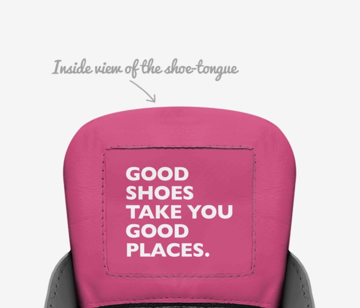 Luxup custom made in Italy shoes by Dwayne White | Tongue view