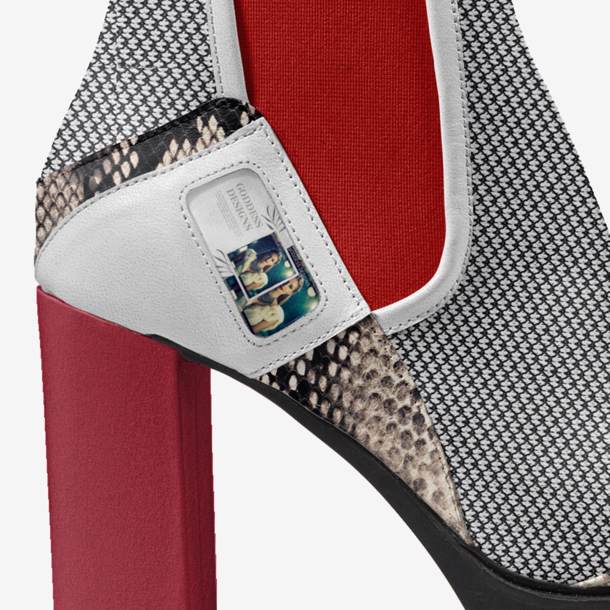goDDessDesigns custom made in Italy shoes by Josette L Colepinnix | Detail view