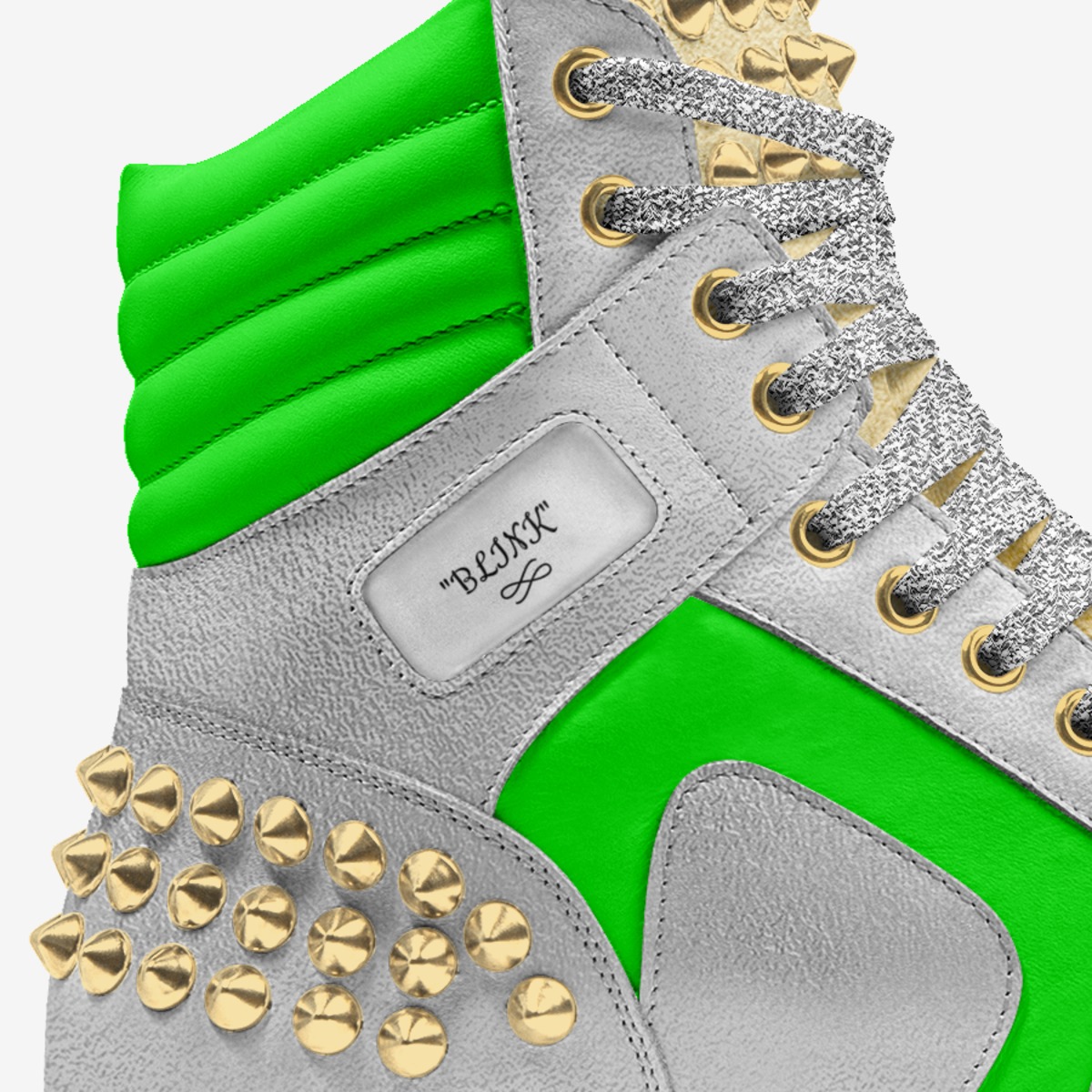 "BLINK" custom made in Italy shoes by Pamela Harris | Detail view