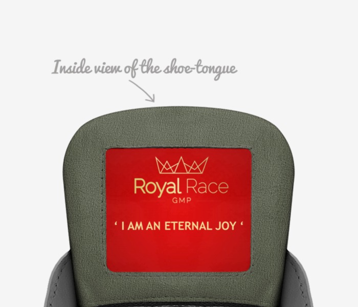 RR GMP custom made in Italy shoes by Princess Yvonne Guébli | Tongue view