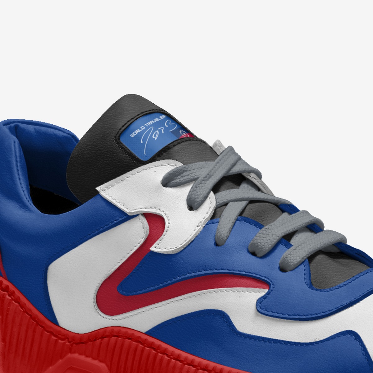 Juneteenth Edition custom made in Italy shoes by Lorenzo Bell | Detail view