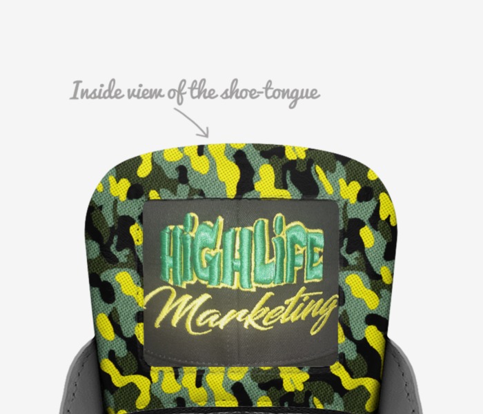 HLME custom made in Italy shoes by Willie Bruce | Tongue view