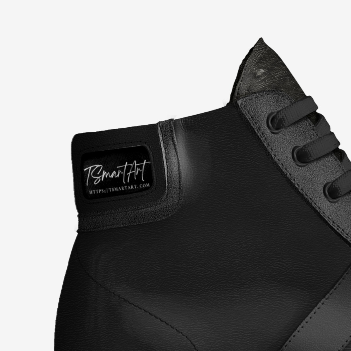 Black Notes custom made in Italy shoes by Tamika S | Detail view