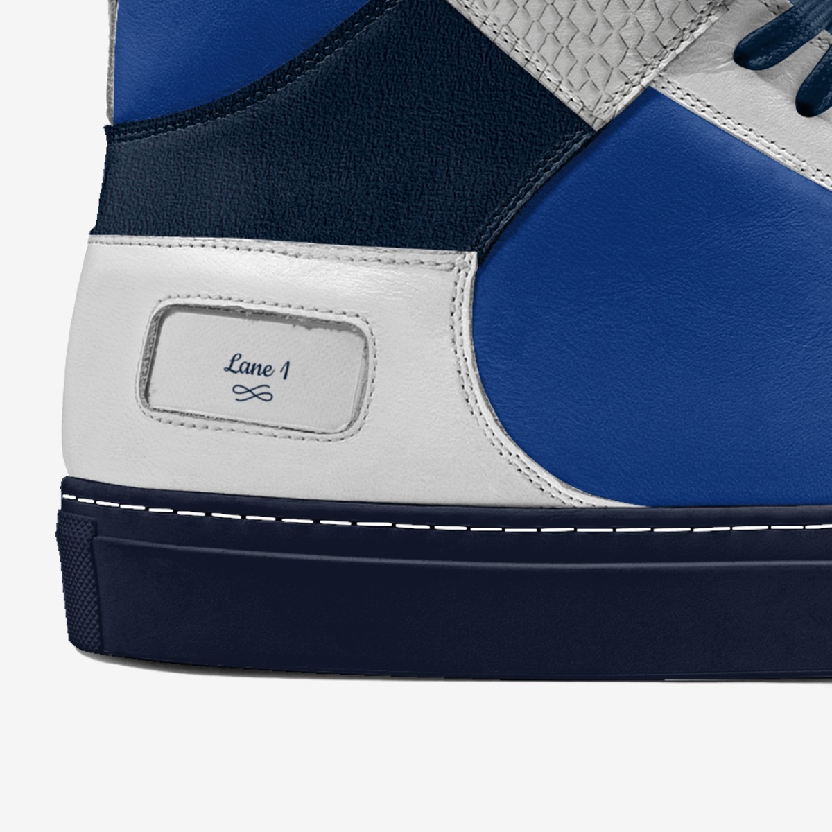 Lane 1 - Bluprint custom made in Italy shoes by Amira-dior Traynham- Artis | Detail view