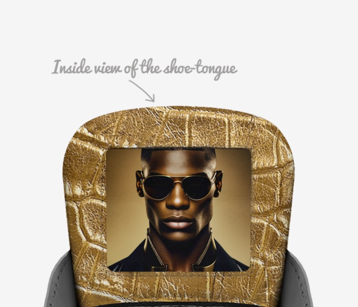Designafly custom made in Italy shoes by Reynaldo Torres | Tongue view