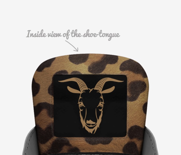 GKD-904-BLK custom made in Italy shoes by David Robinson | Tongue view