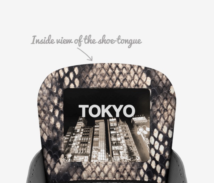 Razza Re custom made in Italy shoes by Rich King | Tongue view