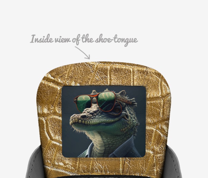 Lobo custom made in Italy shoes by Sergio Ochoa | Tongue view