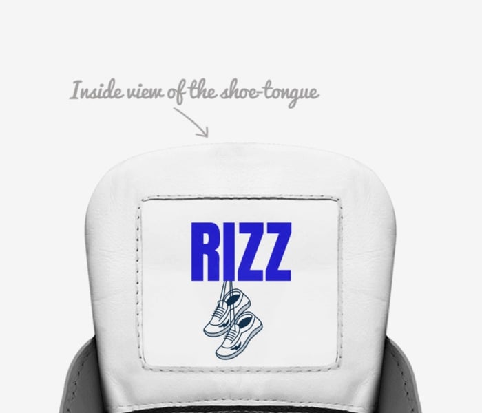 Rizz custom made in Italy shoes by Ikram Ahdade | Tongue view