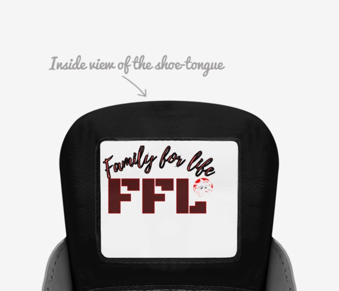 FFL custom made in Italy shoes by Samanthia Joseph | Tongue view