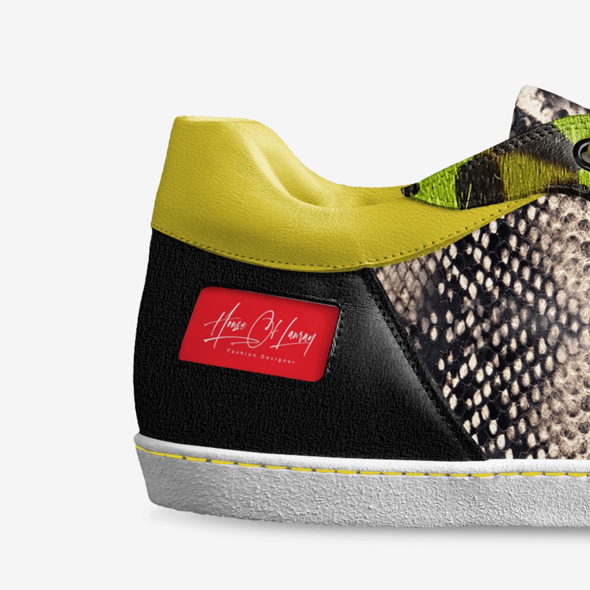 Code Red Edition custom made in Italy shoes by Colette Bates | Detail view