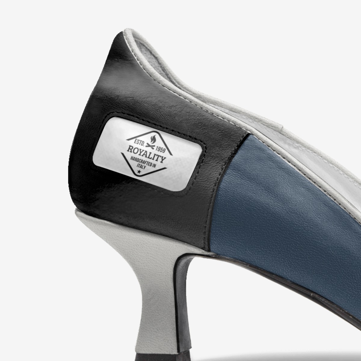 Queen Blue custom made in Italy shoes by Jahi Ali-bey | Detail view