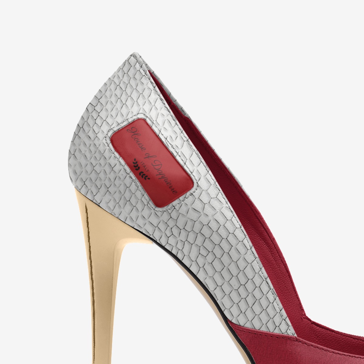 Luxe Rouge Quatre custom made in Italy shoes by Jonathan Ellison | Detail view
