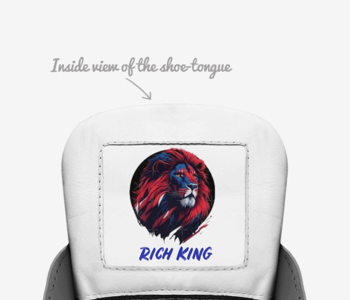 Razza Champs custom made in Italy shoes by Rich King | Tongue view