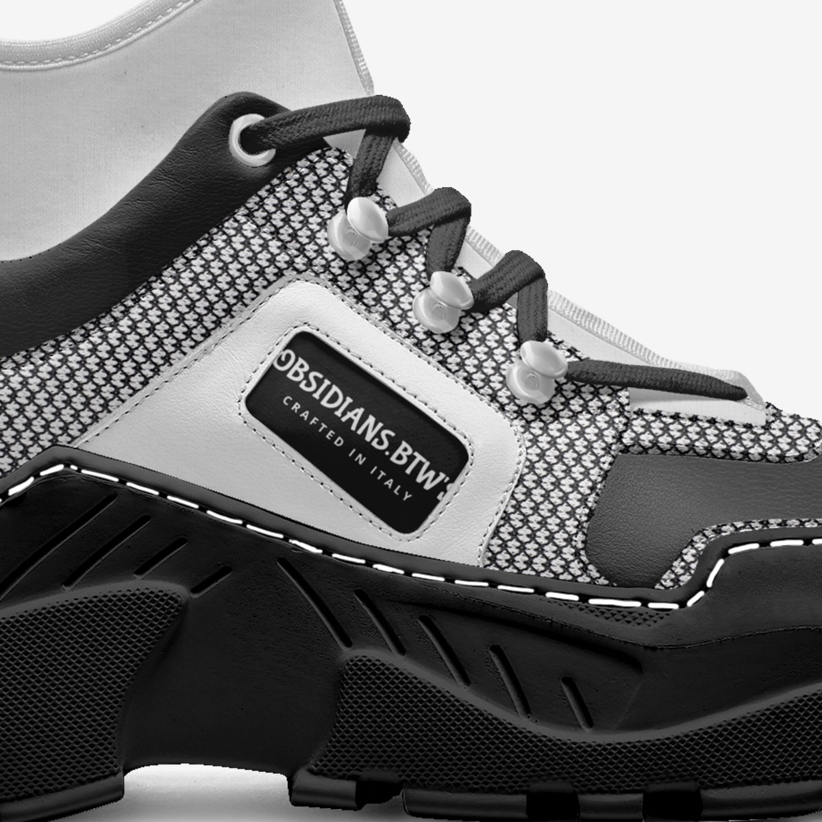 OBSIDIANS.BTW'S custom made in Italy shoes by Monroe King | Detail view