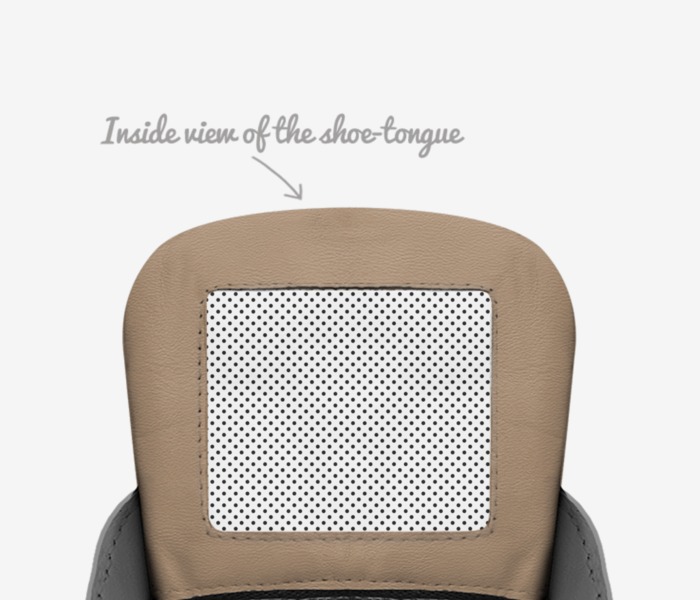 Ravella custom made in Italy shoes by Tanya Sengar | Tongue view