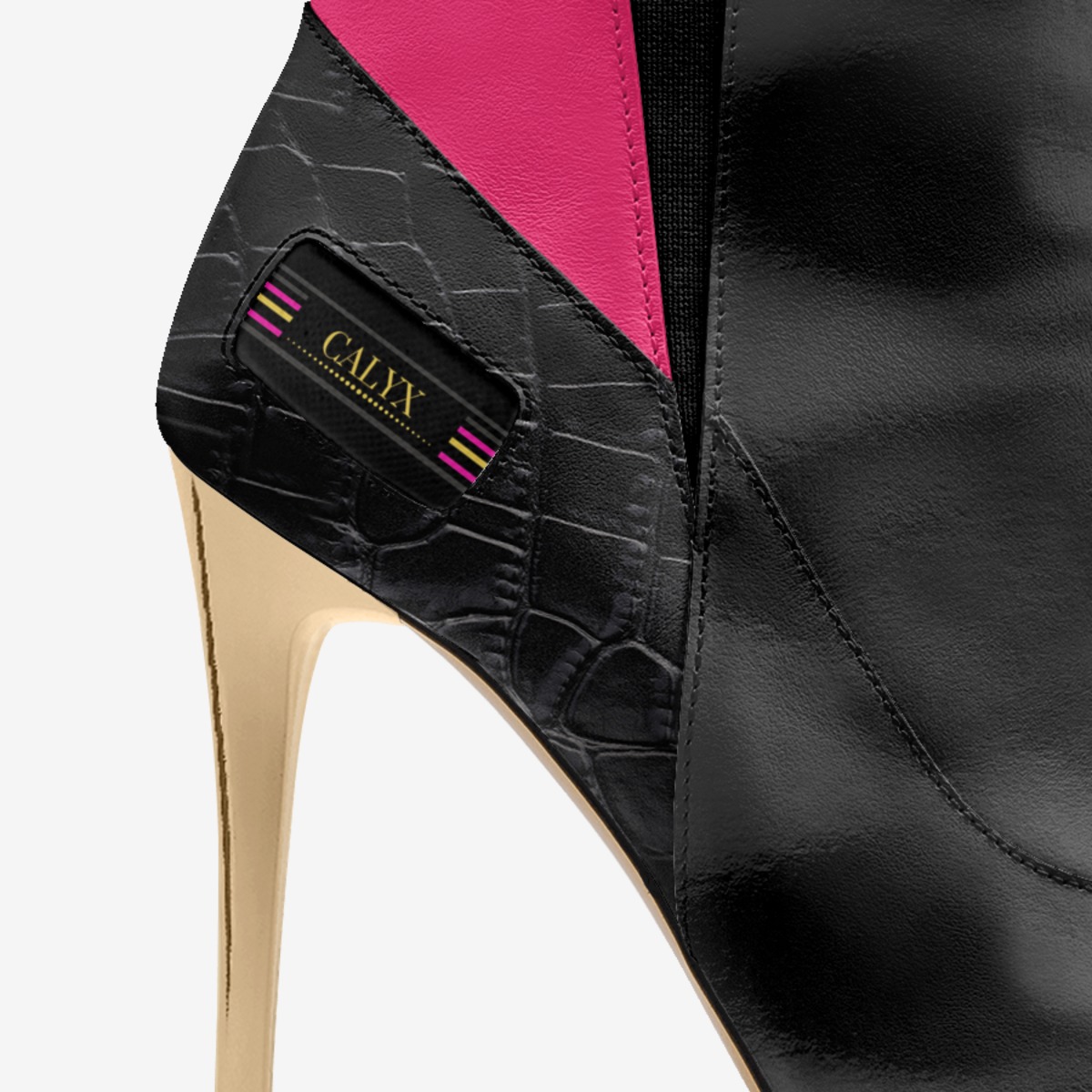 CALYX:BLACK ROSE custom made in Italy shoes by Gifford Jones | Detail view