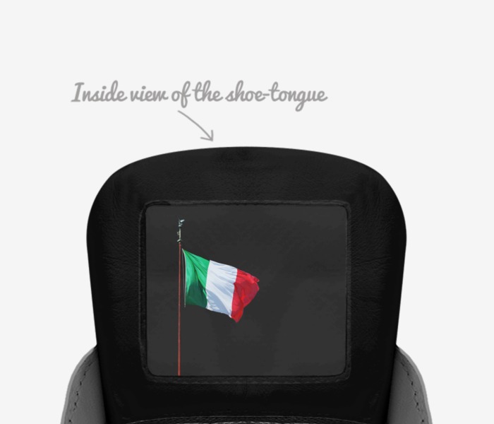 ITALIA LEATHER 06 custom made in Italy shoes by Duvall Daniels | Tongue view