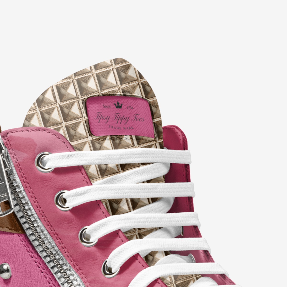 Tipsy Tippy Toes  custom made in Italy shoes by Destiny Mcdougal | Detail view