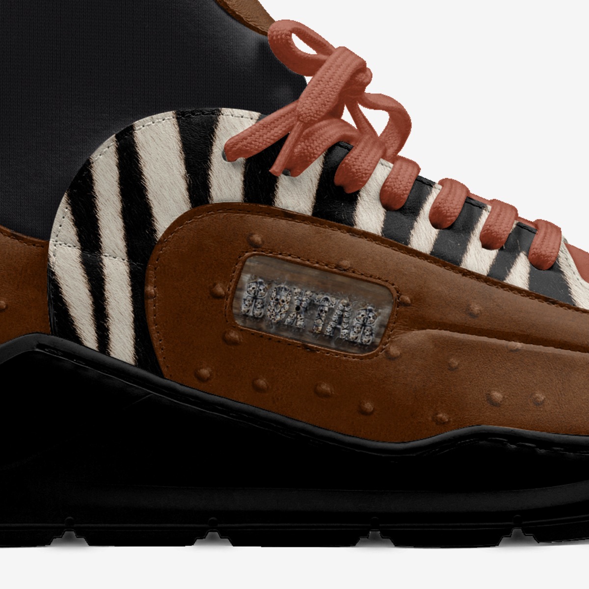 Luxe Sock Trainer  custom made in Italy shoes by Glass Felix | Detail view