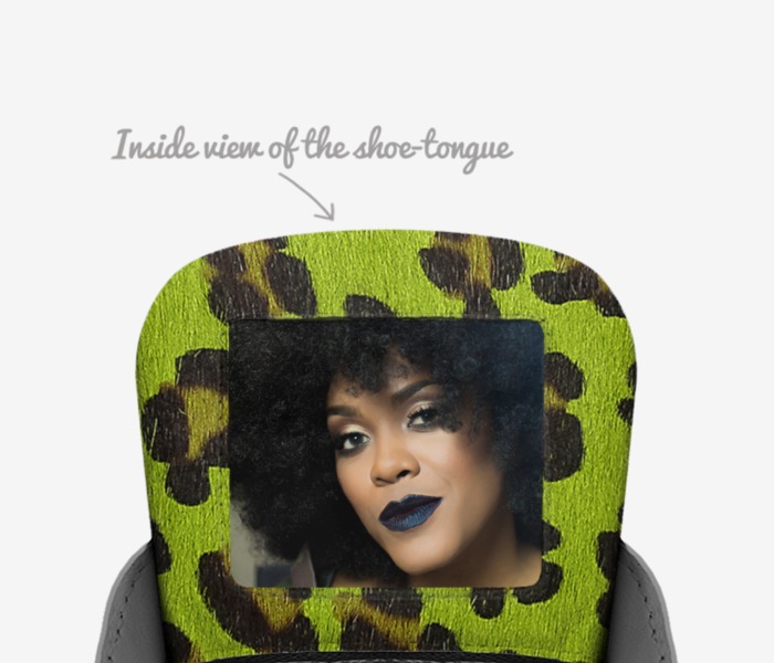 Messiah Edition custom made in Italy shoes by Colette Bates | Tongue view