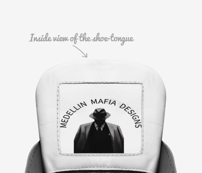 MMD custom made in Italy shoes by Medellin Mafia Design | Tongue view