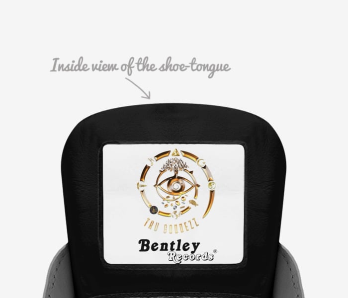 Bentley Stars custom made in Italy shoes by Tru Goddezz | Tongue view