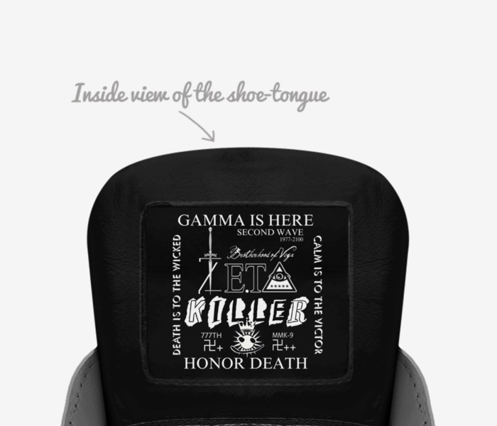 B.O.V custom made in Italy shoes by Redstar Mafia | Tongue view