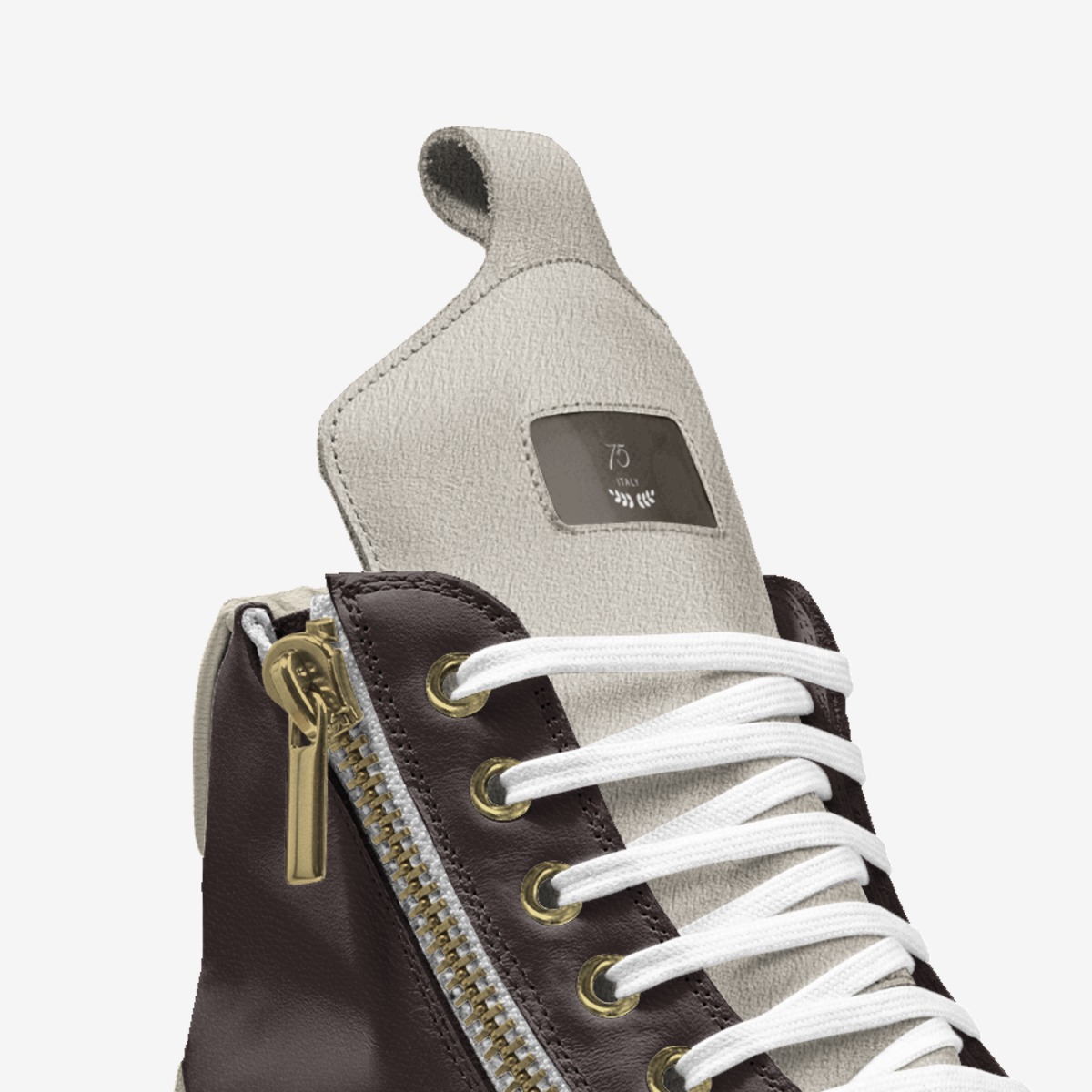 Roman Timbos 75 custom made in Italy shoes by Kalito Ayala | Detail view