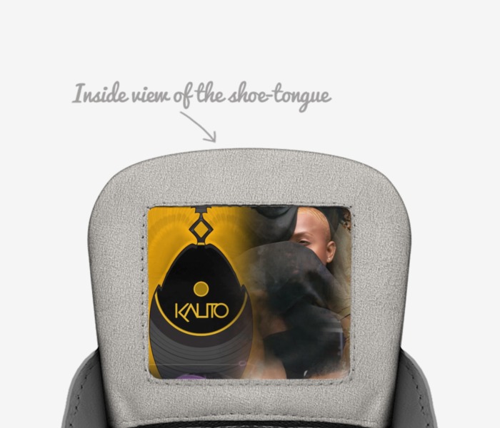 Roman Timbos 75 custom made in Italy shoes by Kalito Ayala | Tongue view