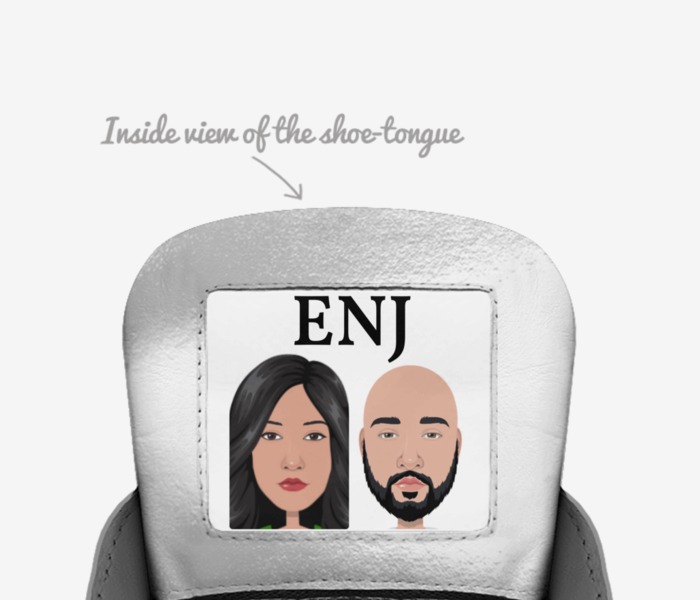 ENJ "MISFIT" custom made in Italy shoes by James Caceres | Tongue view