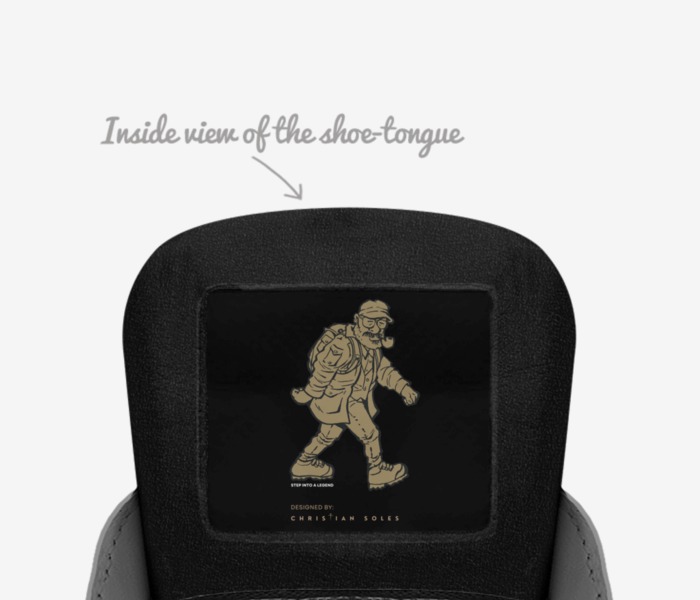 THE SASQUALOGIST custom made in Italy shoes by Christian Soles Collection | Tongue view